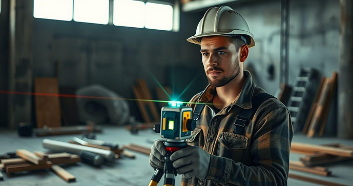 Aluguel de nível a laser para projetos de construção e reforma